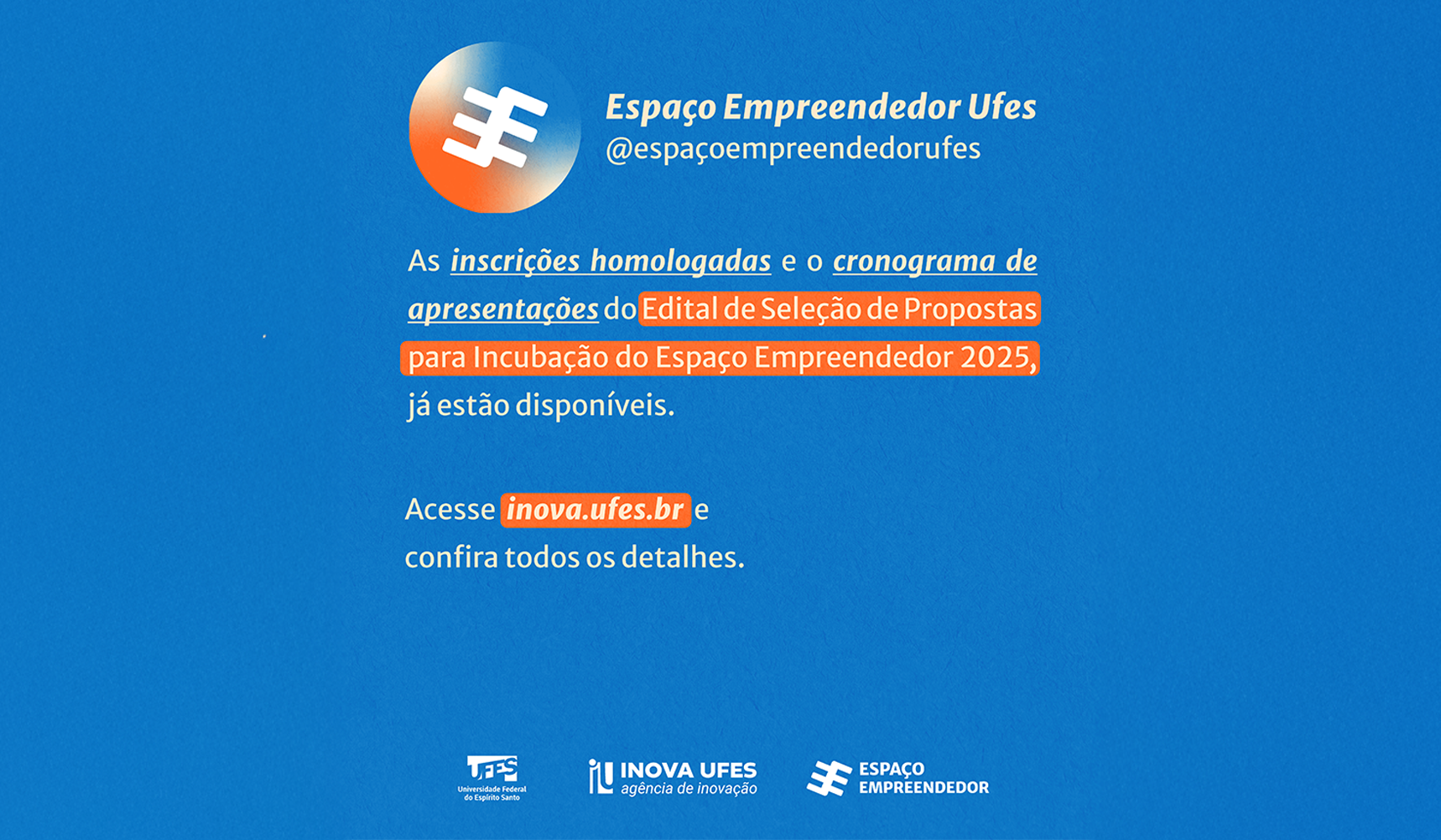 Inscrições homologadas e cronograma divulgados!