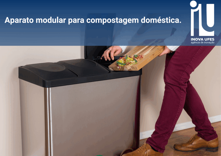 Aparato modular para compostagem doméstica.
