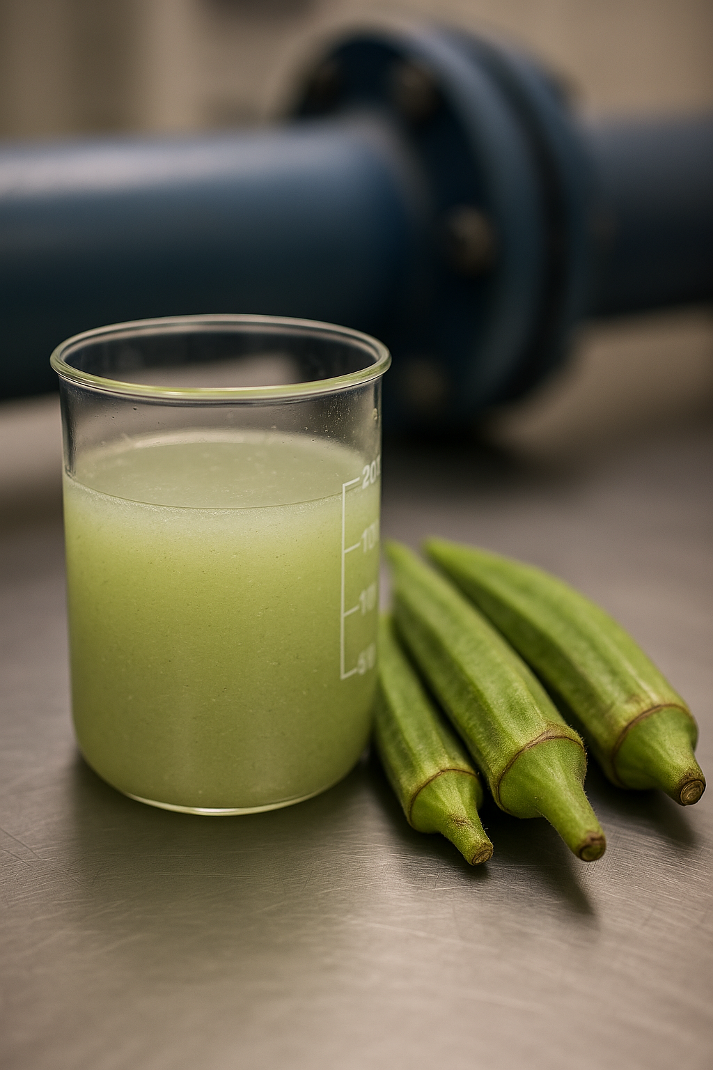 Bio-redutor de arrasto a base de mucilagem e fibra de quiabo para escoamentos turbulentos em dutos